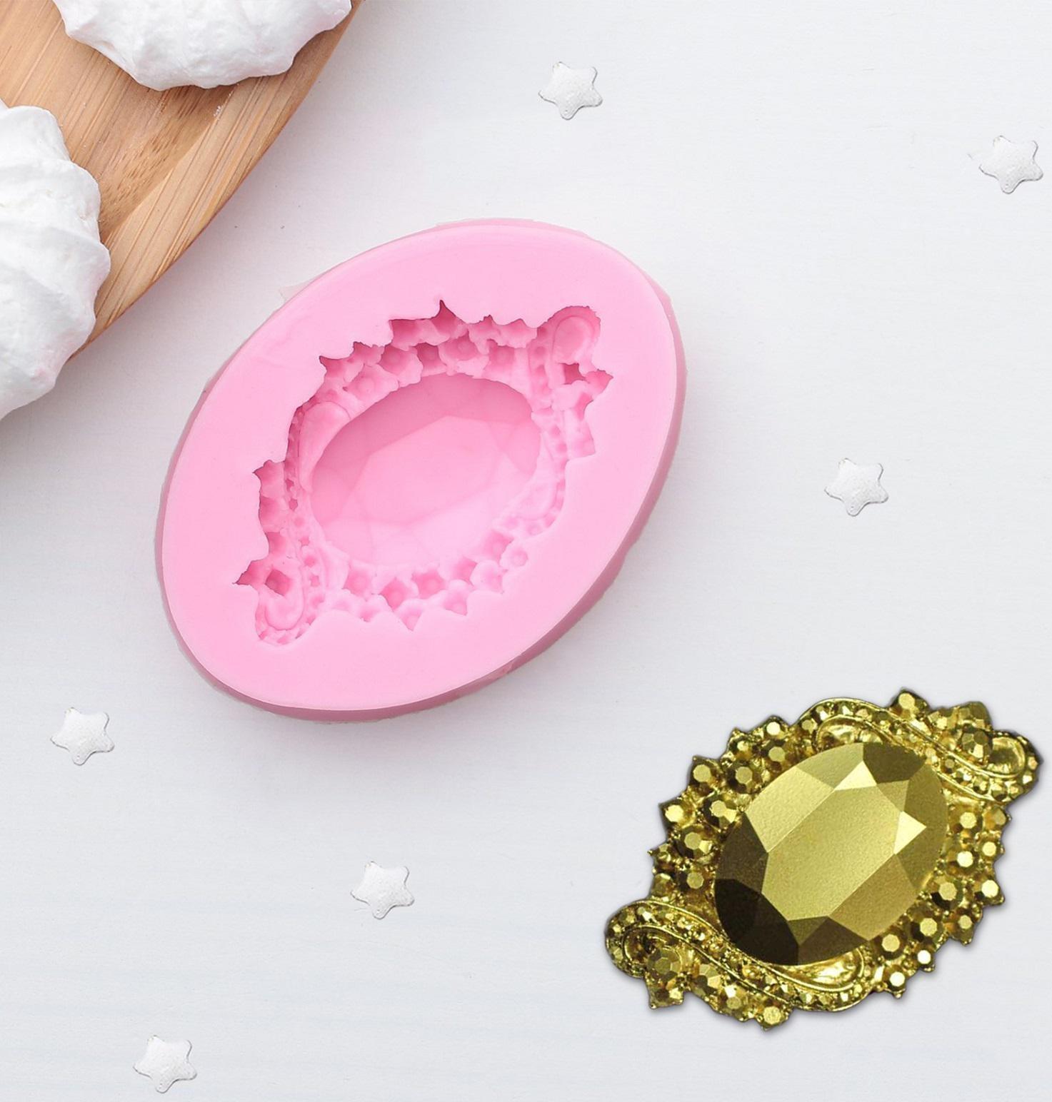 Молд «Драгоценный камень», 6×4,3 см, цвет МИКС