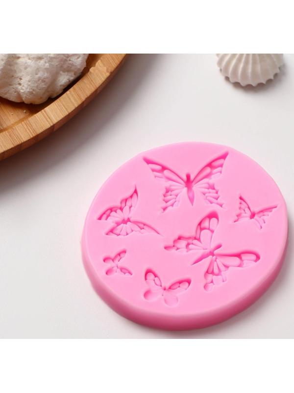 Молд «Шесть бабочек», 8,4×7,5 см, цвет МИКС