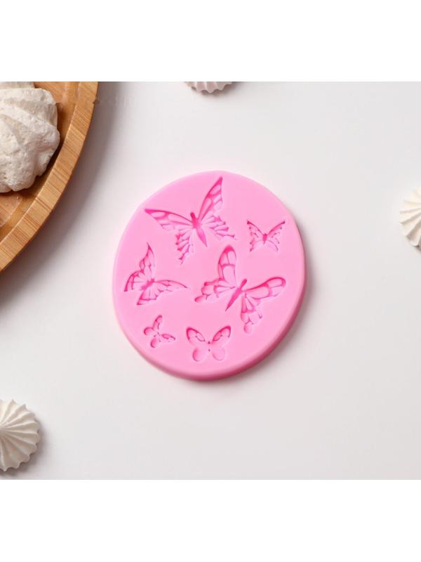 Молд «Шесть бабочек», 8,4×7,5 см, цвет МИКС