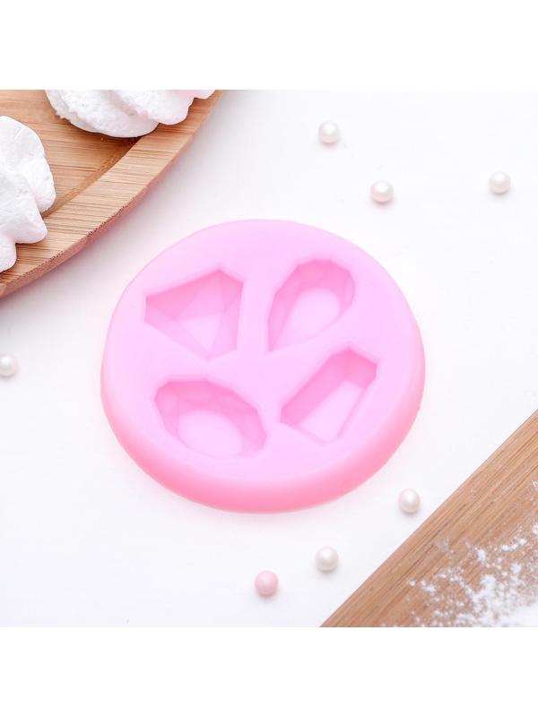 Молд «Драгоценные камни», 7,3×1 см, цвет розовый