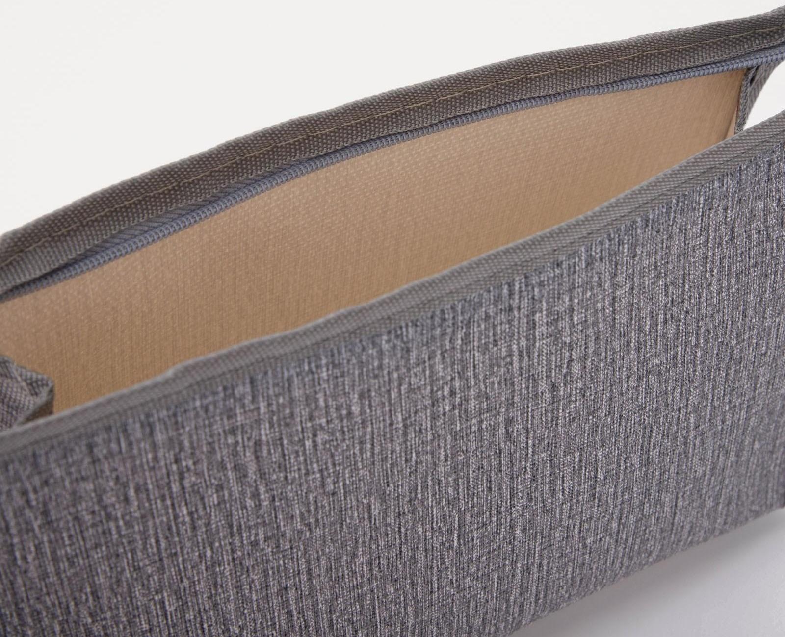 Набор косметичек 2 в 1 на молниях, цвет серый