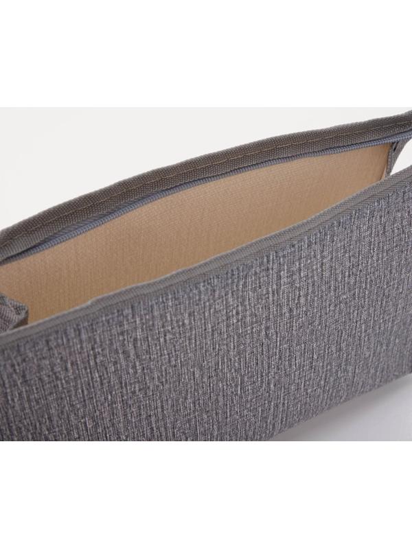 Набор косметичек 2 в 1 на молниях, цвет серый