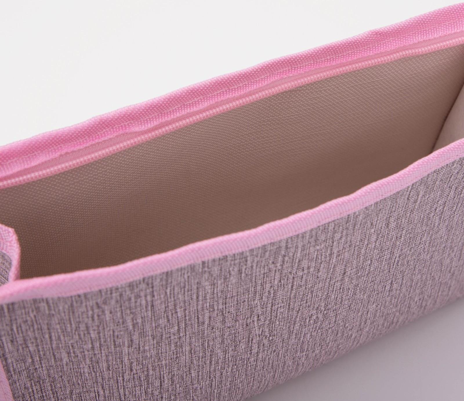 Набор косметичек 2 в 1 на молниях, цвет розовый