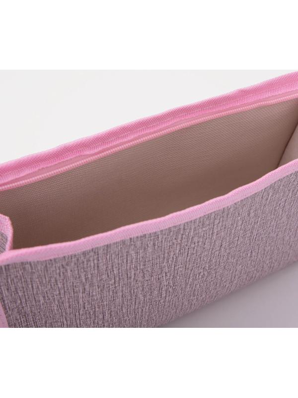 Набор косметичек 2 в 1 на молниях, цвет розовый