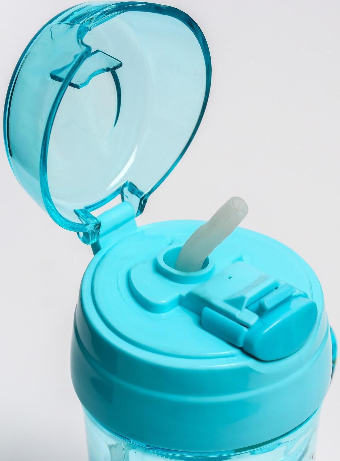 Поильник с трубочкой 280 мл, с ручками, цвета МИКС