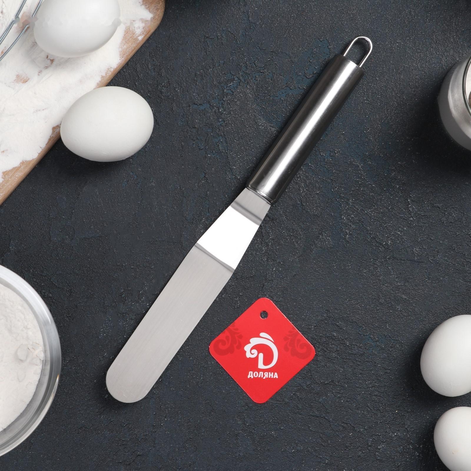 Лопатка-палетка изогнутая Доляна, 26,5×3 см, рабочая часть 14,5 см