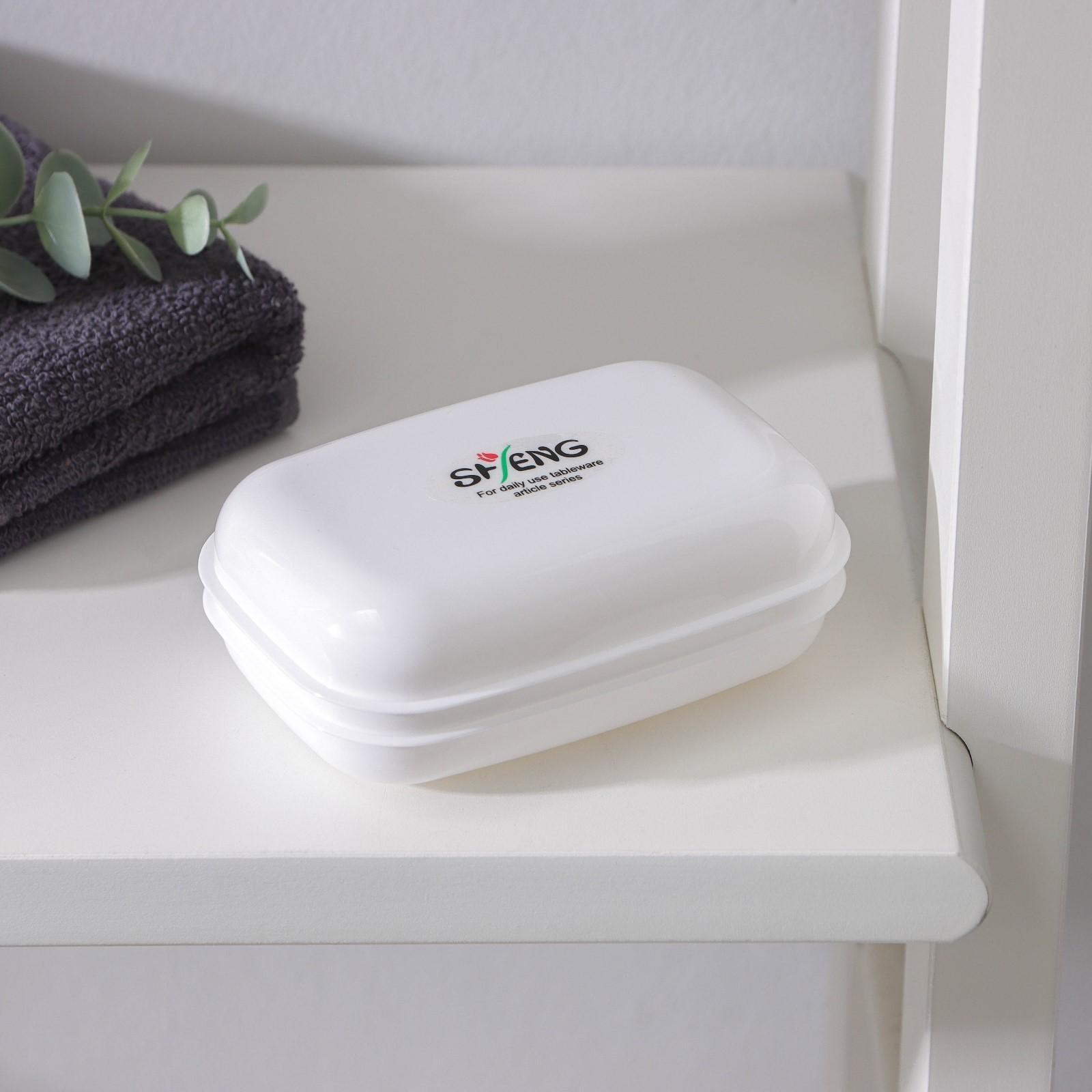 Мыльница пластиковая 11×7,5×4 см, цвет МИКС