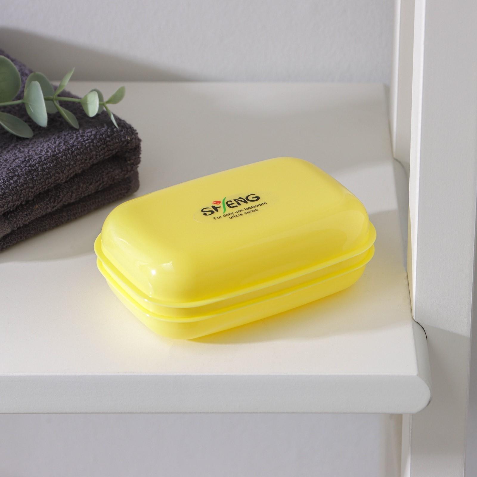 Мыльница пластиковая 11×7,5×4 см, цвет МИКС