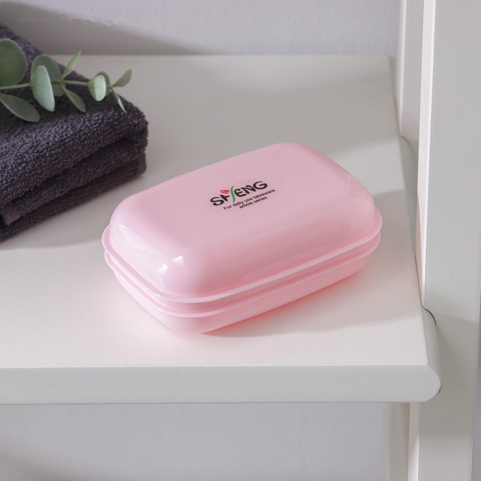 Мыльница пластиковая 11×7,5×4 см, цвет МИКС