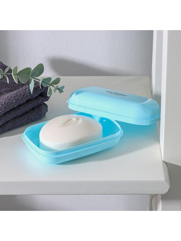 Мыльница пластиковая 11×7,5×4 см, цвет МИКС