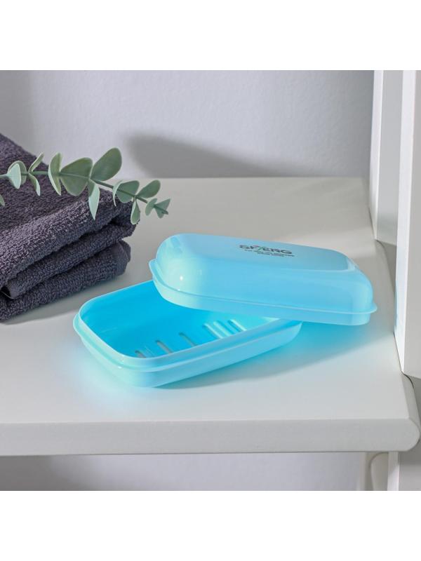 Мыльница пластиковая 11×7,5×4 см, цвет МИКС