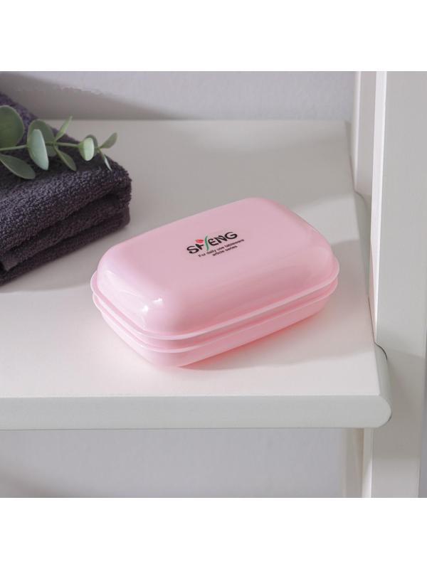 Мыльница пластиковая 11×7,5×4 см, цвет МИКС