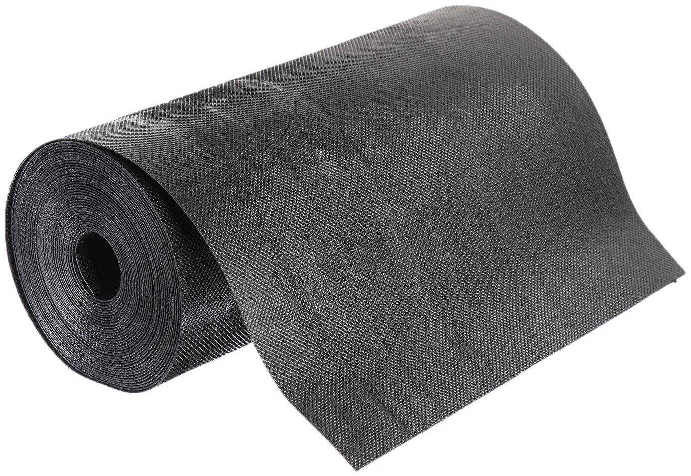 Лента бордюрная, 0.3 × 10 м, толщина 1.2 мм, пластиковая чёрная, Greengo