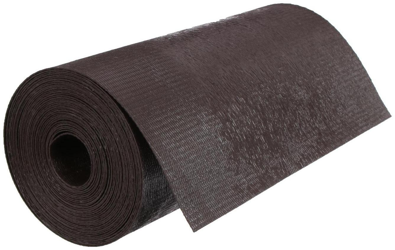 Лента бордюрная, 0.3 × 10 м, толщина 1.2 мм, пластиковая, коричневая, Greengo