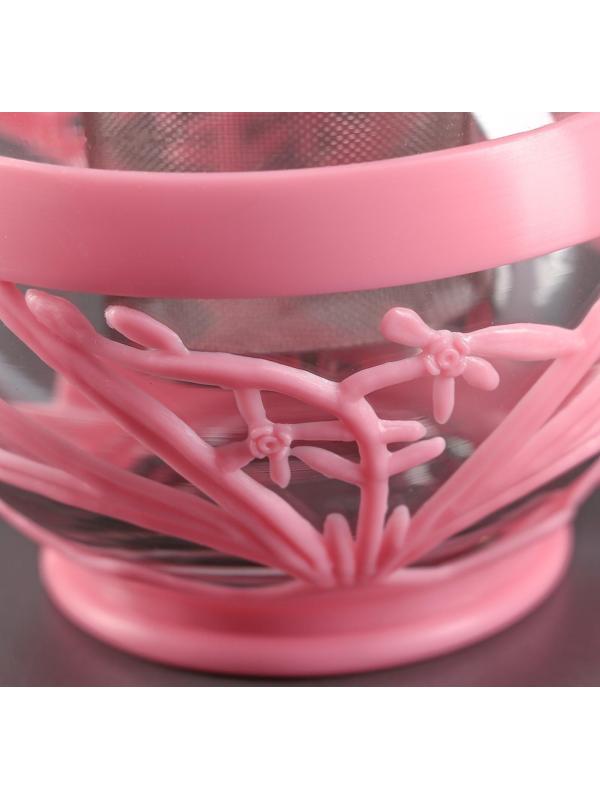 Чайник стеклянный заварочный «Флора», 700 мл, с металлическим ситом, цвет МИКС