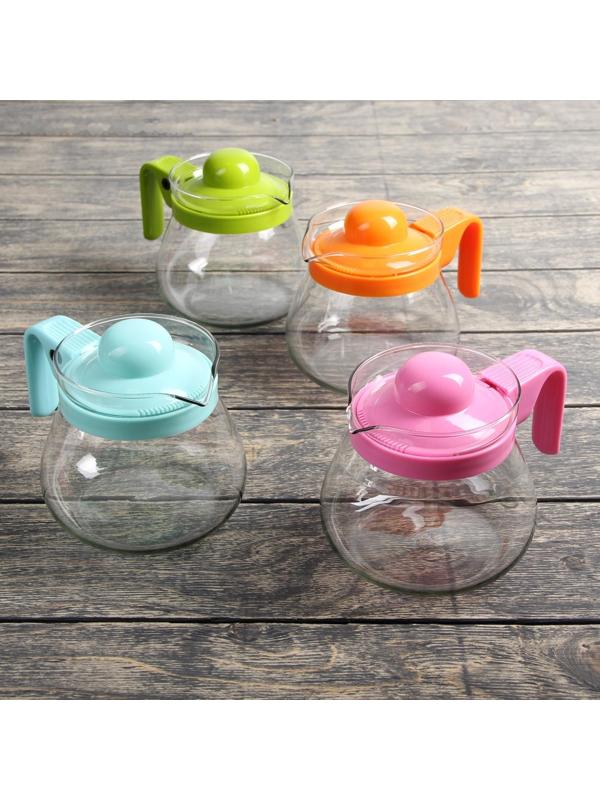 Чайник стеклянный заварочный «Рикки», 800 мл, цвет МИКС