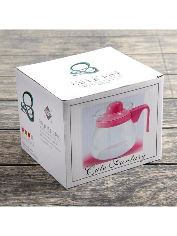 Чайник стеклянный заварочный «Рикки», 800 мл, цвет МИКС