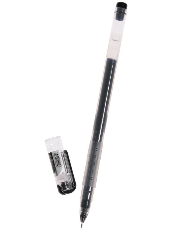 Ручка гелевая, 0.38 мм, чёрный, прозрачный корпус, бесстержневая, игольчатый пишущий узел