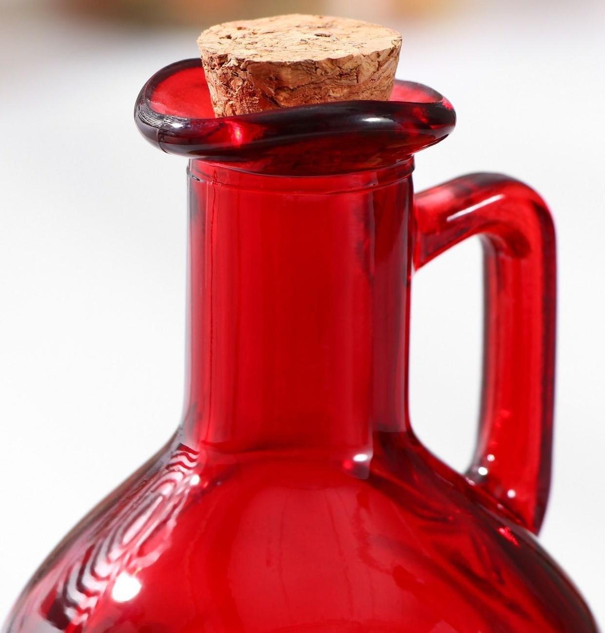 Бутыль стеклянная для соусов и масла Доляна «Олио», 200 мл, h=12 см, цвет МИКС