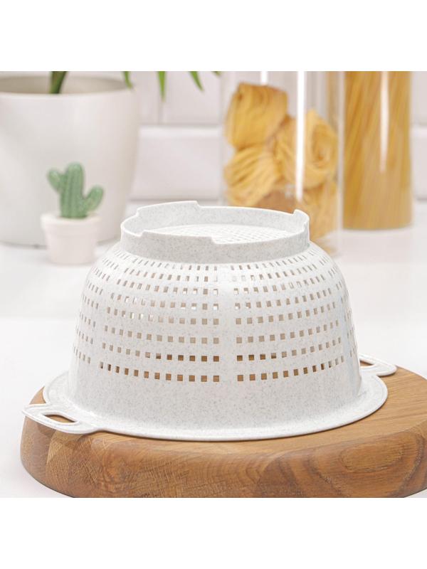 Дуршлаг кухонный, d=23,5 см, цвет мраморный