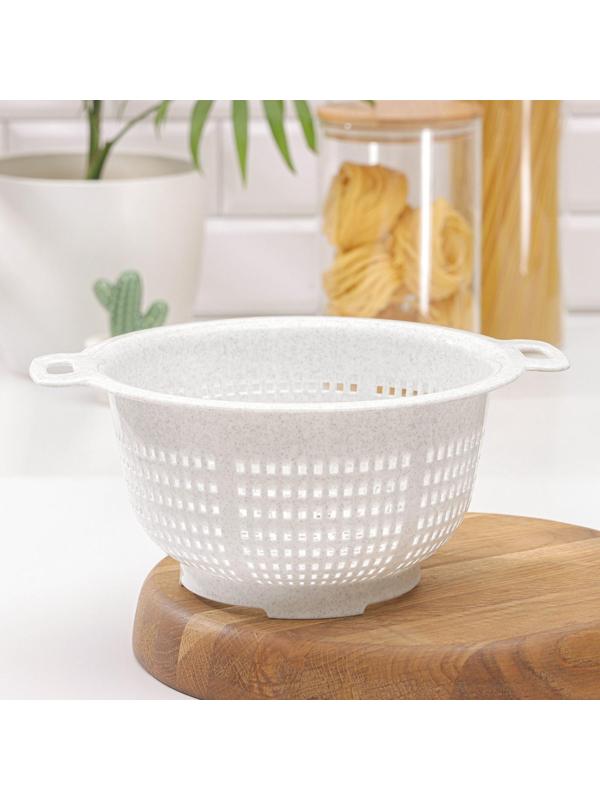 Дуршлаг кухонный, d=23,5 см, цвет мраморный