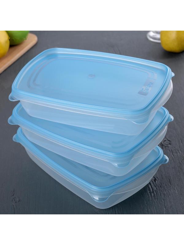 Набор контейнеров пищевых «Трио», 3 шт, 1,3 л, цвет МИКС