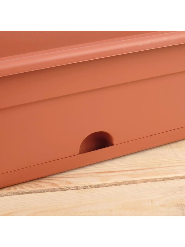 Ящик балконный для цветов, 60 см, цвет терракотовый