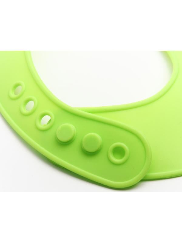 Нагрудник для кормления силиконовый с карманом, цвет зелёный