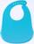 Нагрудник для кормления силиконовый с карманом, цвет голубой
