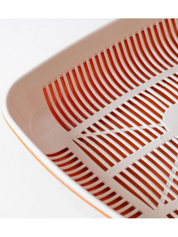 Туалет округлый с сеткой 33,5 х 25 х 6 см, бежево-коричневый