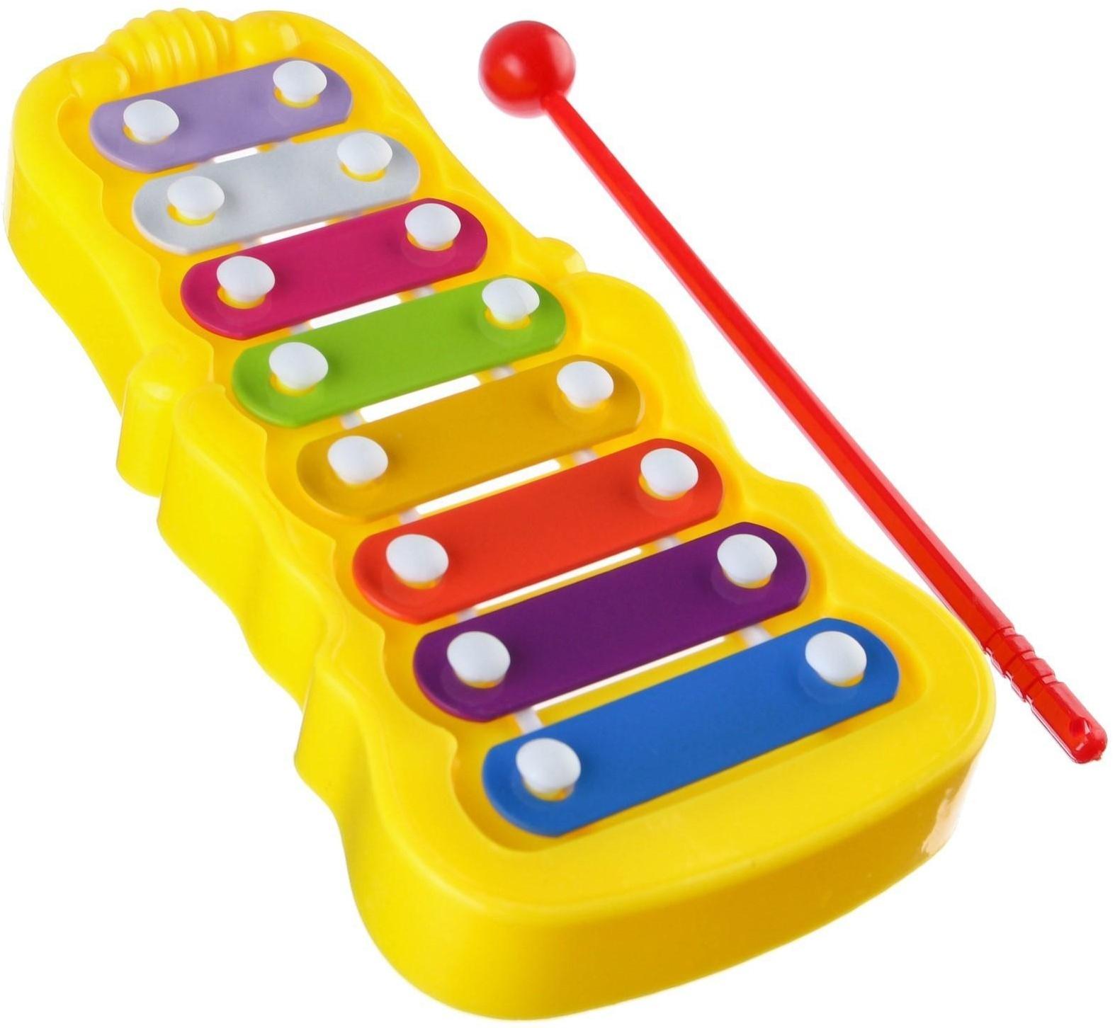 Металлофон фигурный «Синий трактор», МИКС