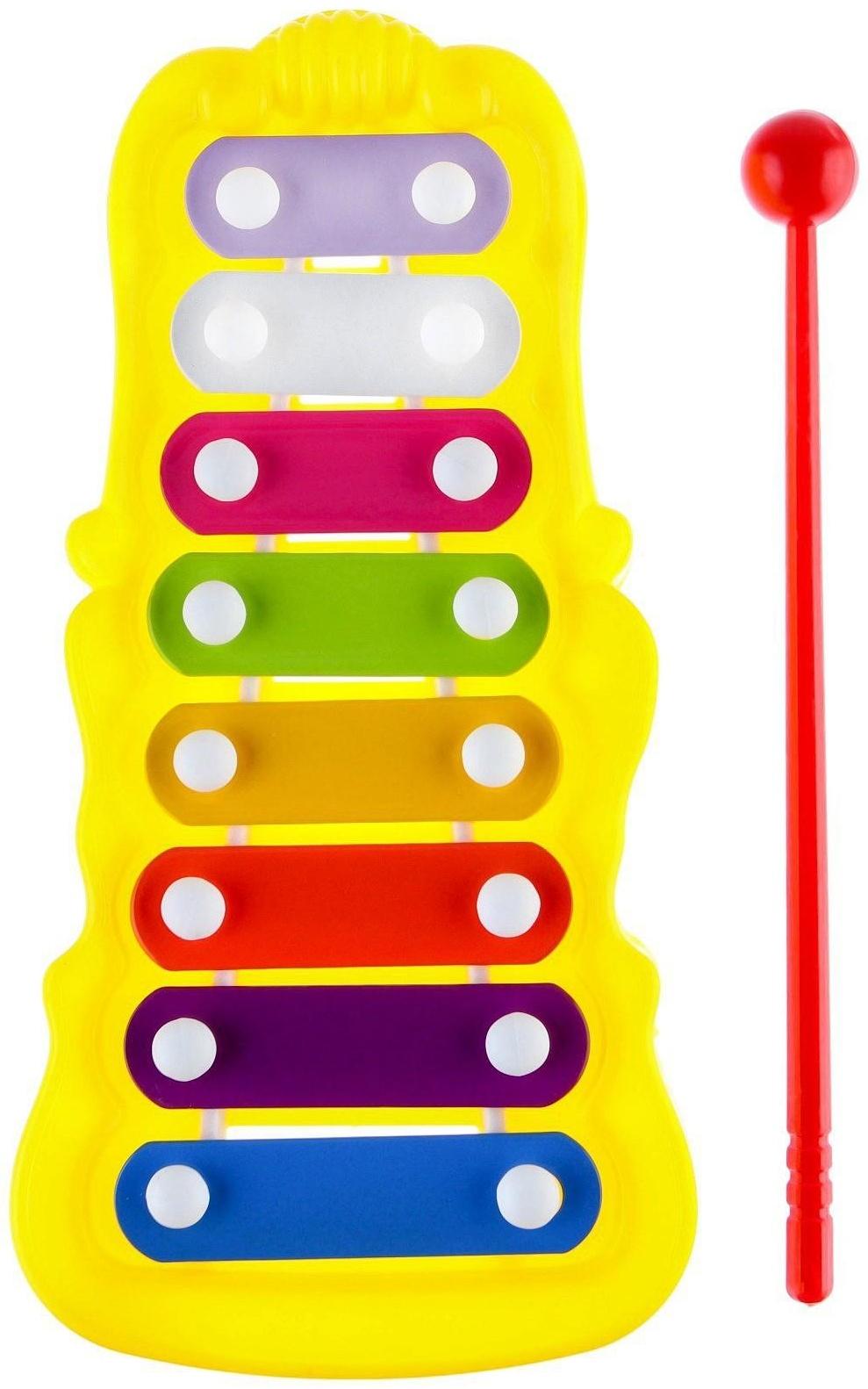 Металлофон фигурный «Синий трактор», МИКС