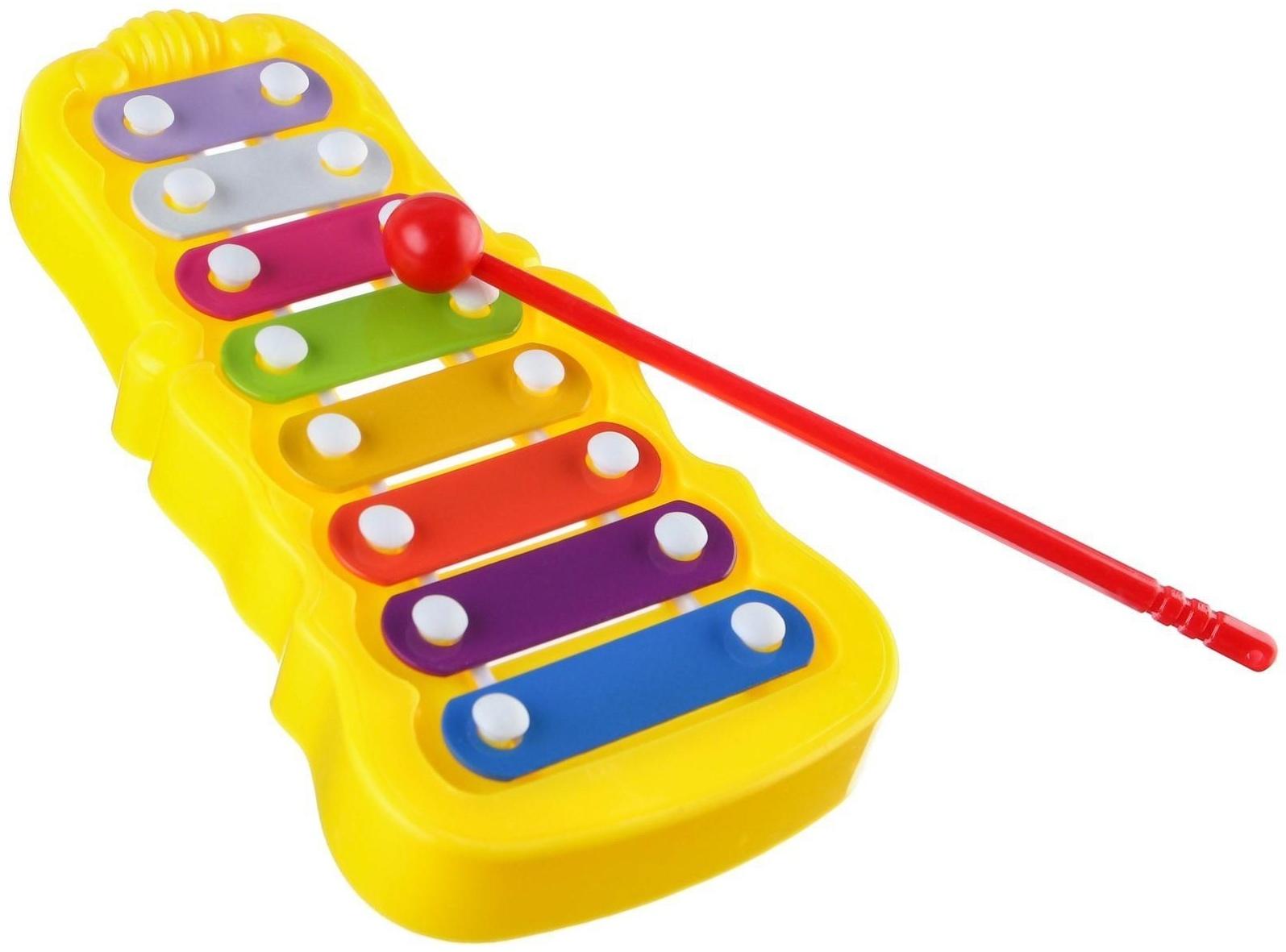 Металлофон фигурный «Синий трактор», МИКС