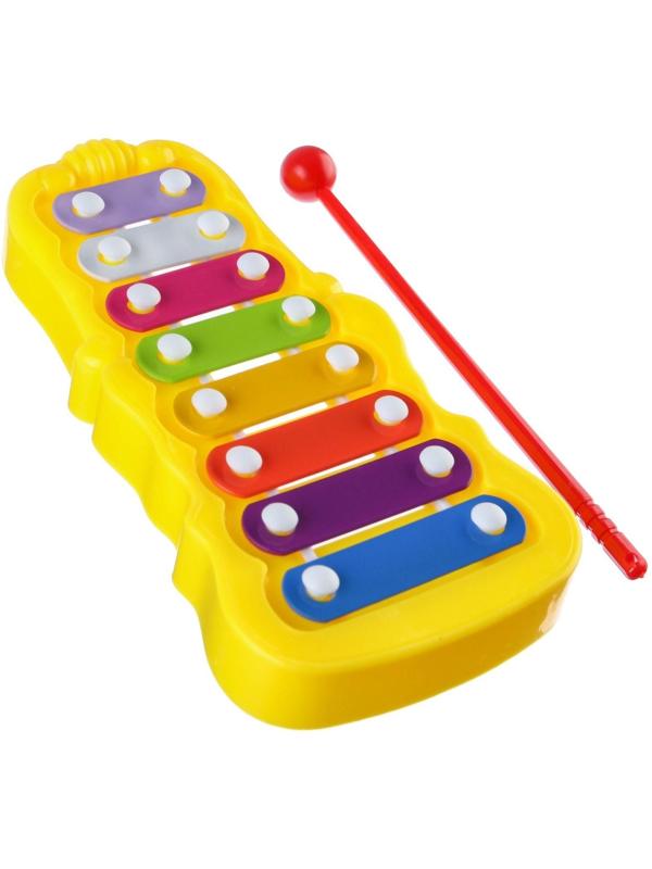 Металлофон фигурный «Синий трактор», МИКС