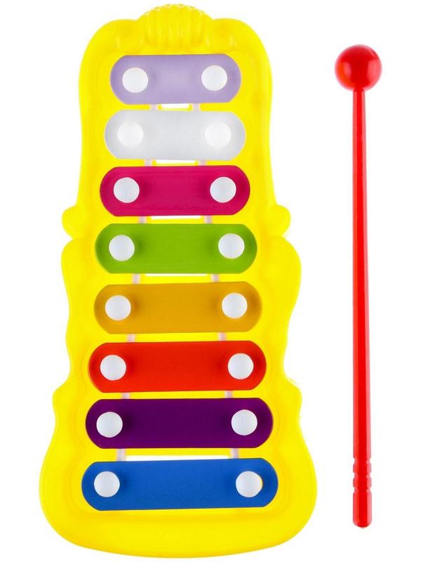 Металлофон фигурный «Синий трактор», МИКС