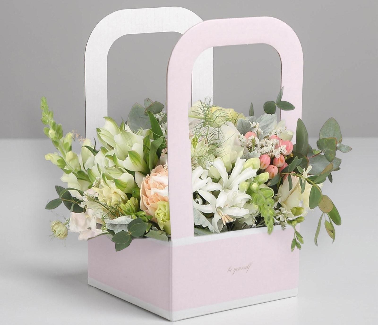 Мини–коробка из микрогофрокартона «Будь собой», 12 х 12 х 22 см