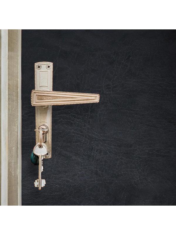 Комплект для обивки дверей, 1,1 × 2 м: иск.кожа, поролон 5 мм, гвозди, струна, серый, «Рулон»