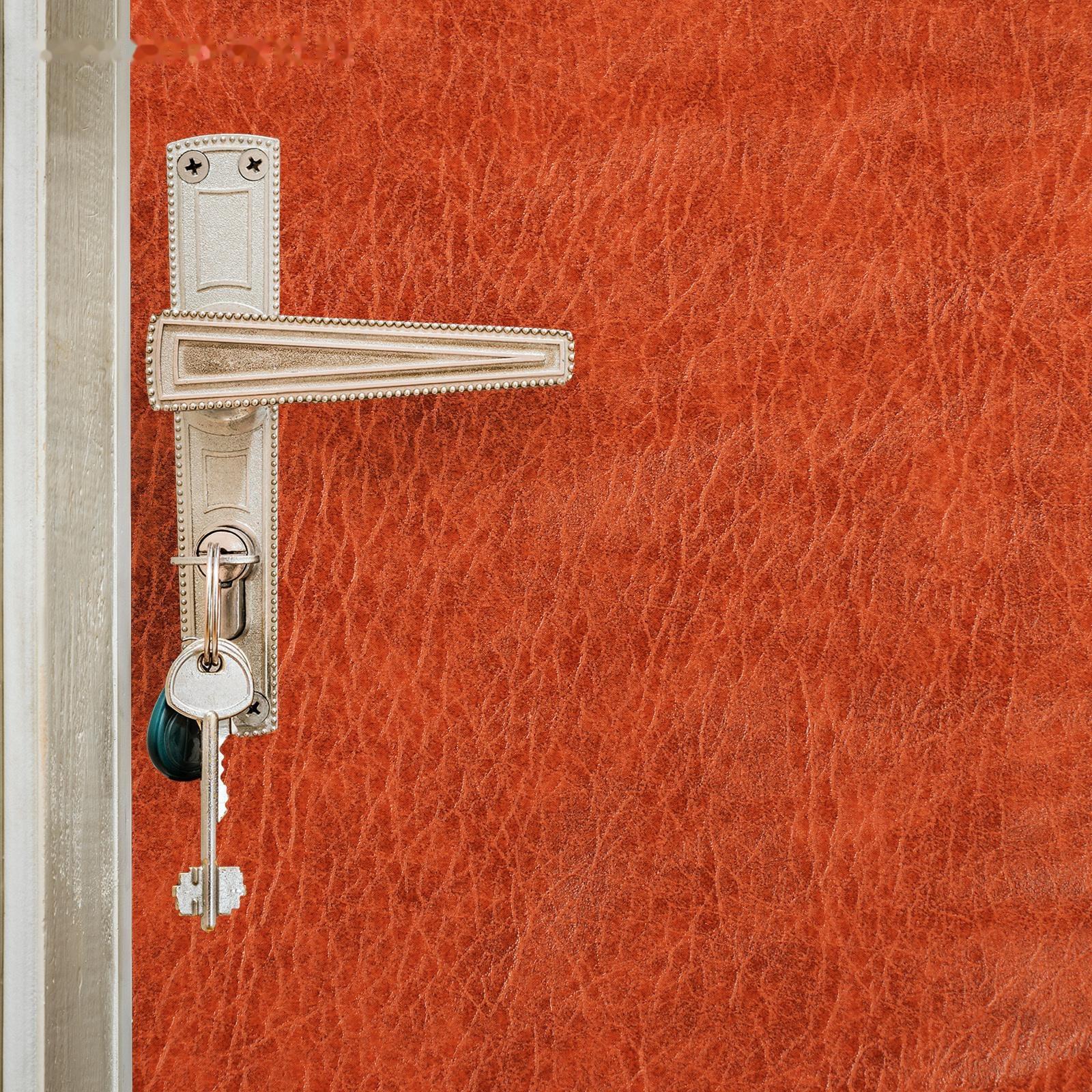 Комплект для обивки дверей 110 × 205 см: иск.кожа, поролон 5 мм, гвозди, струна, коричневый, «Рулон»