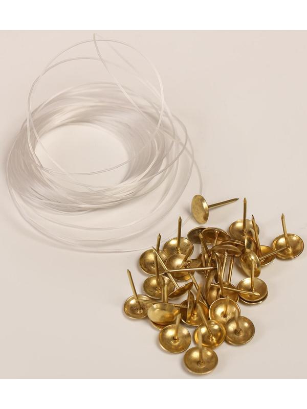 Комплект для обивки дверей 110 × 205 см: иск.кожа, поролон 5 мм, гвозди, струна, коричневый, «Рулон»