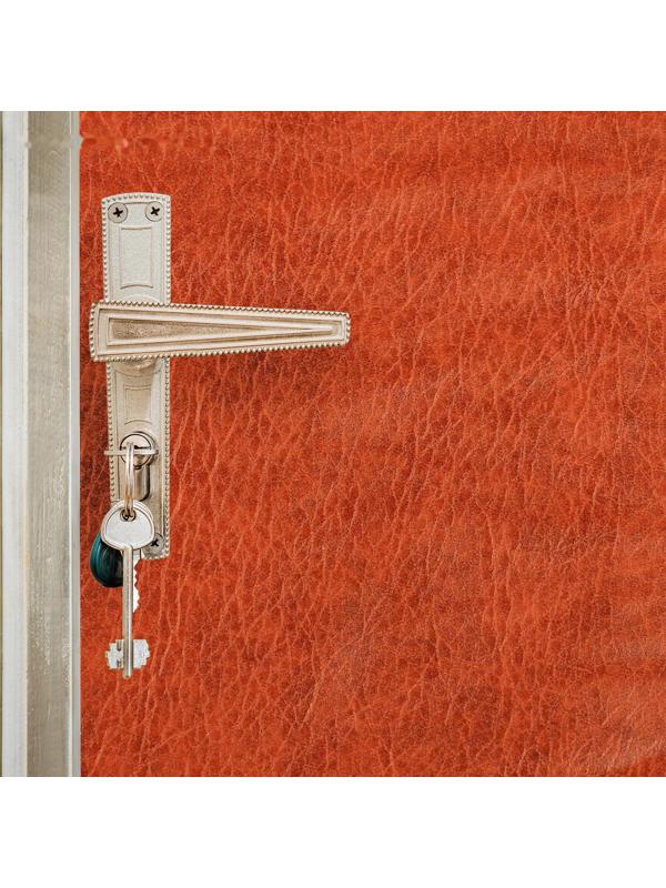 Комплект для обивки дверей 110 × 205 см: иск.кожа, поролон 5 мм, гвозди, струна, коричневый, «Рулон»