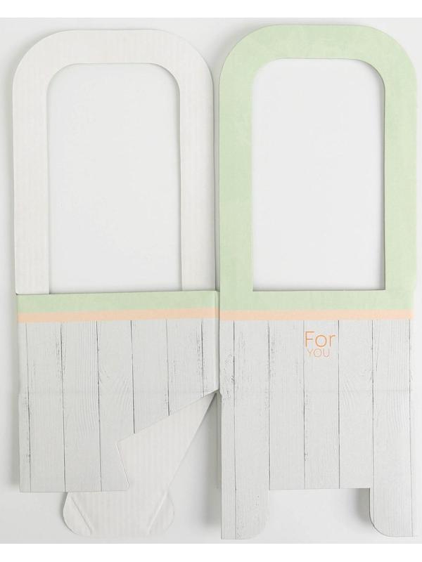 Коробка-переноска для цветов «For you», 12 × 12 × 22 см