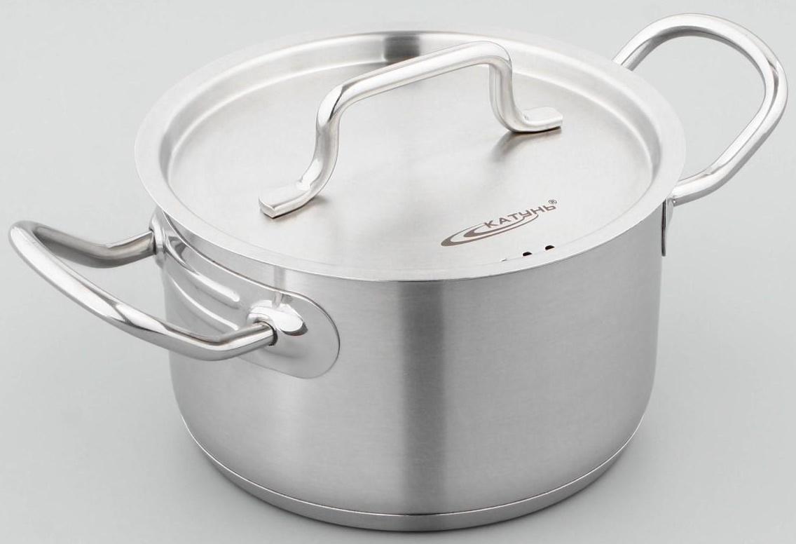 Кастрюля «Общепит», 2 л, d=16 см, h=10 см, металлическая крышка, с теплораспределительным слоем