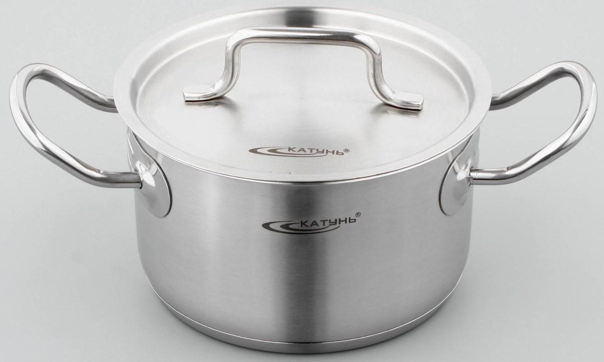 Кастрюля «Общепит», 2 л, d=16 см, h=10 см, металлическая крышка, с теплораспределительным слоем