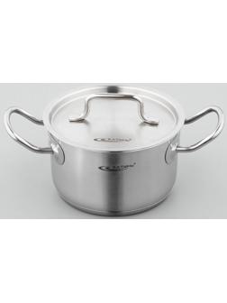 Кастрюля «Общепит», 2 л, d=16 см, h=10 см, металлическая крышка, с теплораспределительным слоем