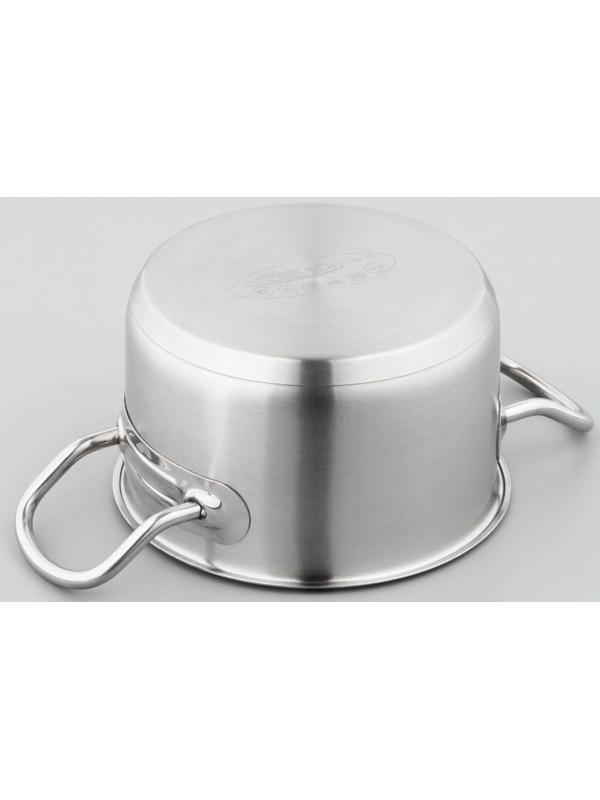 Кастрюля «Общепит», 2 л, d=16 см, h=10 см, металлическая крышка, с теплораспределительным слоем