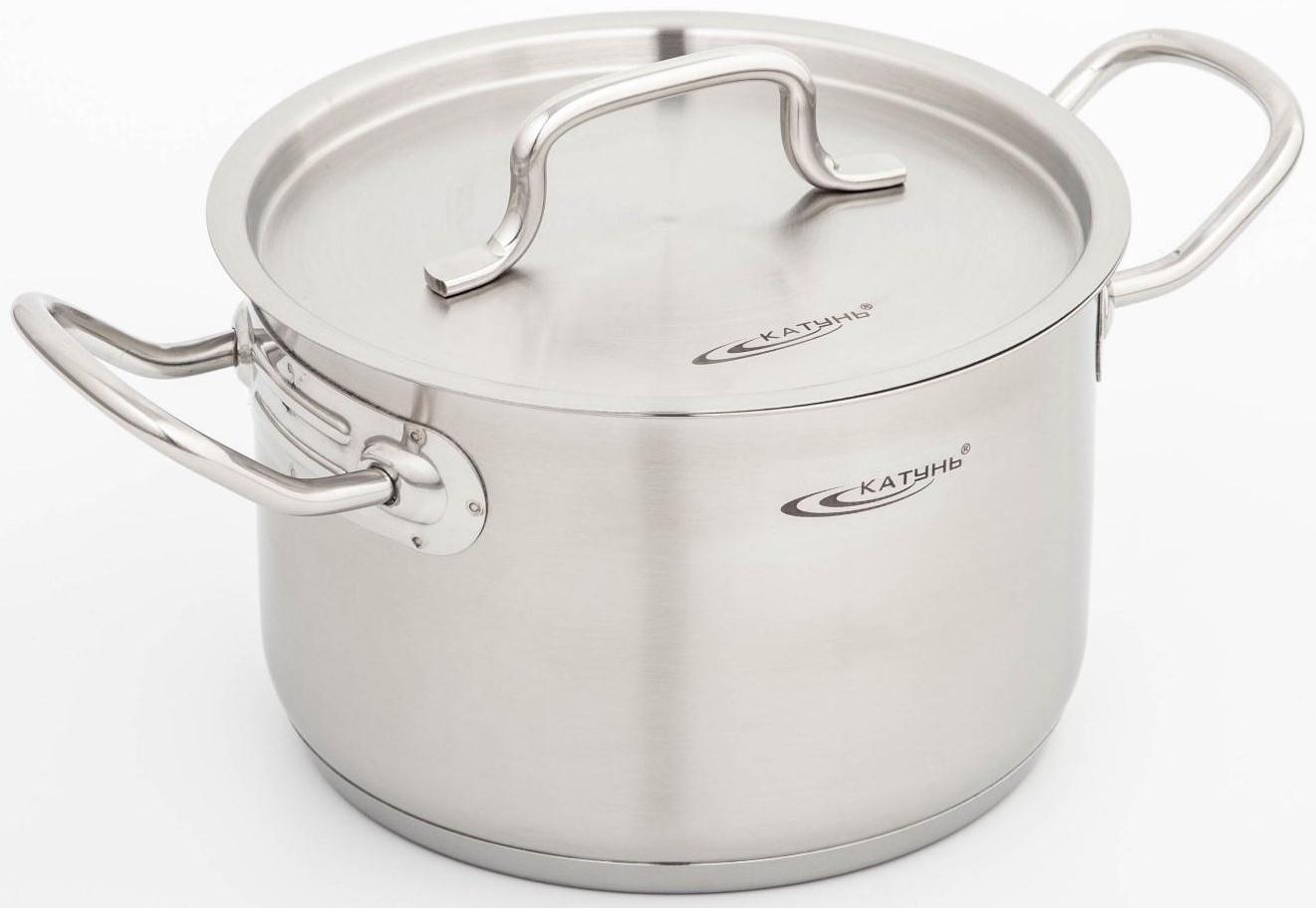 Кастрюля «Общепит», 3 л, d=18 см, h=12 см, металлическая крышка, с теплораспределительным слоем