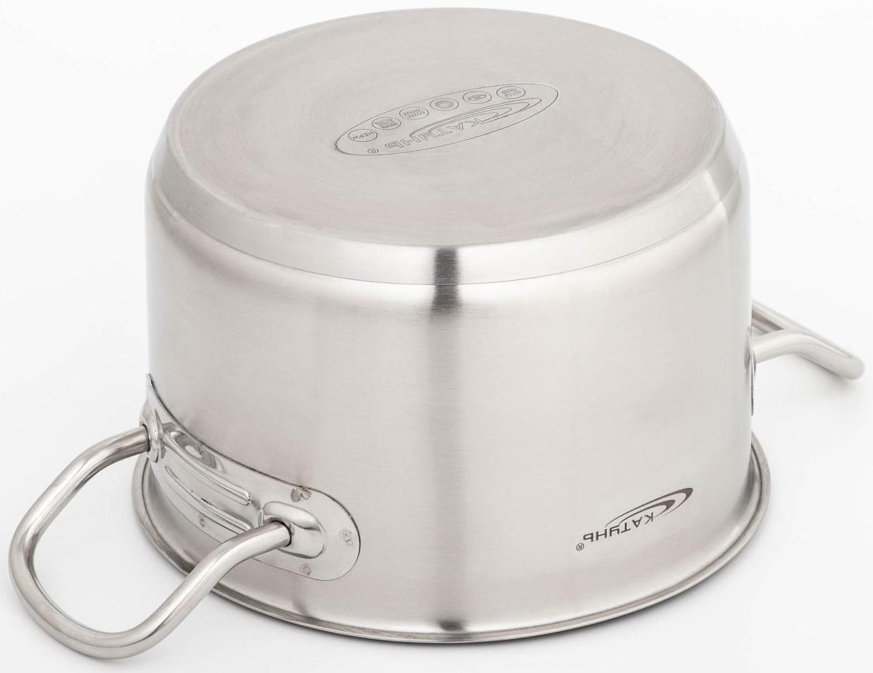 Кастрюля «Общепит», 3 л, d=18 см, h=12 см, металлическая крышка, с теплораспределительным слоем