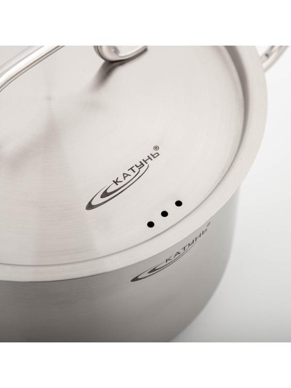 Кастрюля «Общепит», 3 л, d=18 см, h=12 см, металлическая крышка, с теплораспределительным слоем