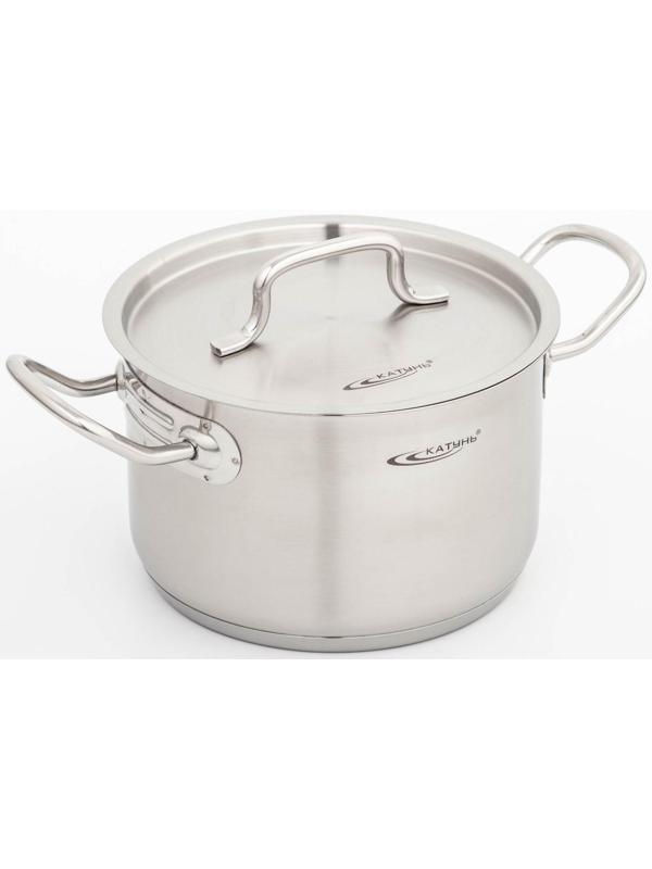 Кастрюля «Общепит», 3 л, d=18 см, h=12 см, металлическая крышка, с теплораспределительным слоем