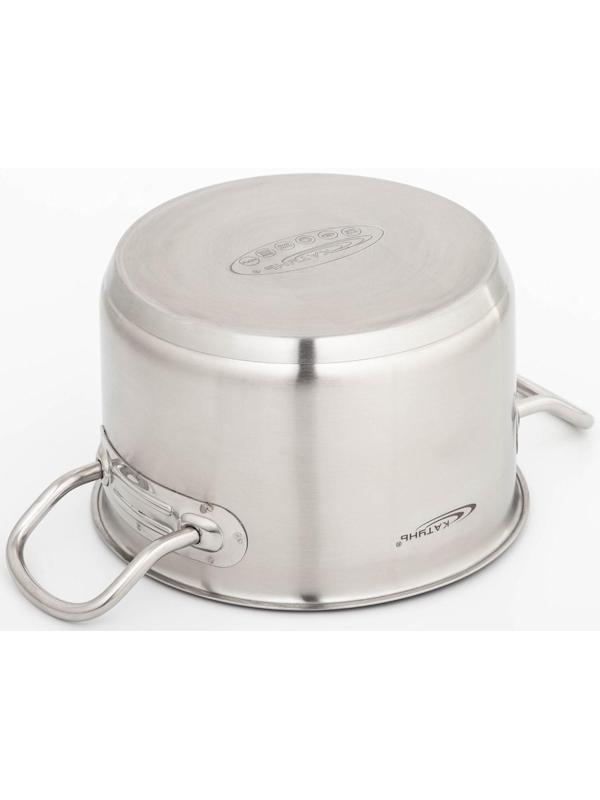 Кастрюля «Общепит», 3 л, d=18 см, h=12 см, металлическая крышка, с теплораспределительным слоем